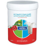 Композиция для молочных кислородных коктейлей клубника, 300г
