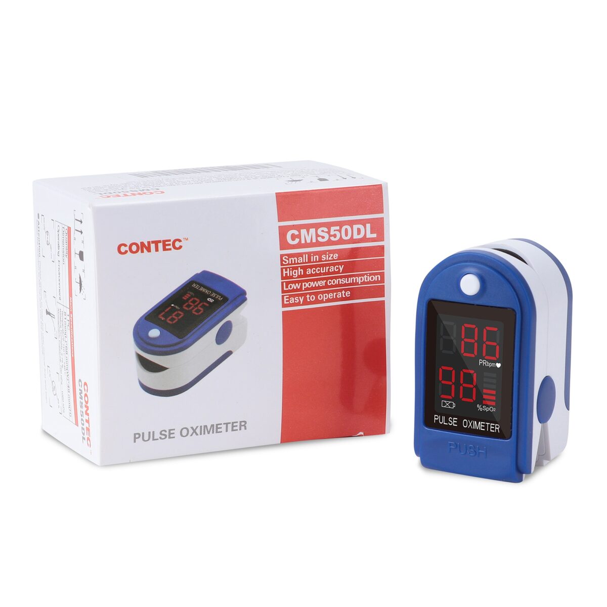Пульсоксиметр CMS 50 DL с принадлежностями (чехол+шнурок) — изображение 2