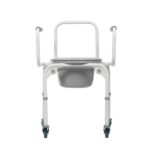 Кресло-туалет TU 80 с санитар.оснащ. на колесах с тормозами с откидн. подлокотник.Ortonica до 130 кг — изображение 4