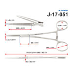 Зажим J-17-051 к/о №1, прямой, 160 мм