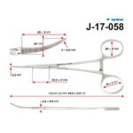 Зажим J-17-058 к/о «Москит», изогнутый по плоскости, 150 мм,