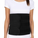 333Б черн. Бандаж послеоперацион. на брюшную стенку, 3 клапана фиксации, 28см