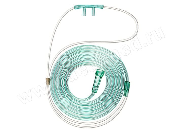 канюля юки Канюля назальная р. L ЮКИ для взрослых с прямыми зубцами и кислородным шлангом 2 м — изображение 1