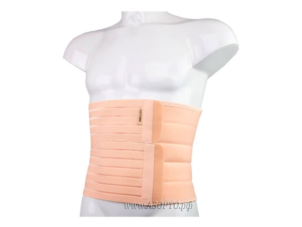 212-ПО Бандаж послеоперац. с 2 мягкими панелями 25см, бежевый, ОртоНик