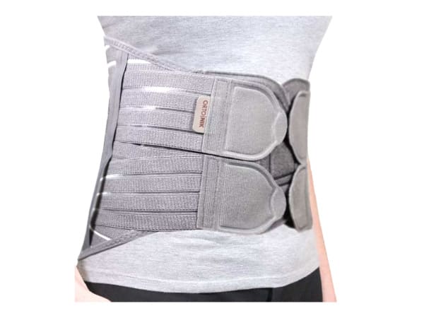 315ус-ПР Корсет жесткий, 4 метал. ребра жестк., 35см, серый ортопед. противорадукулит.